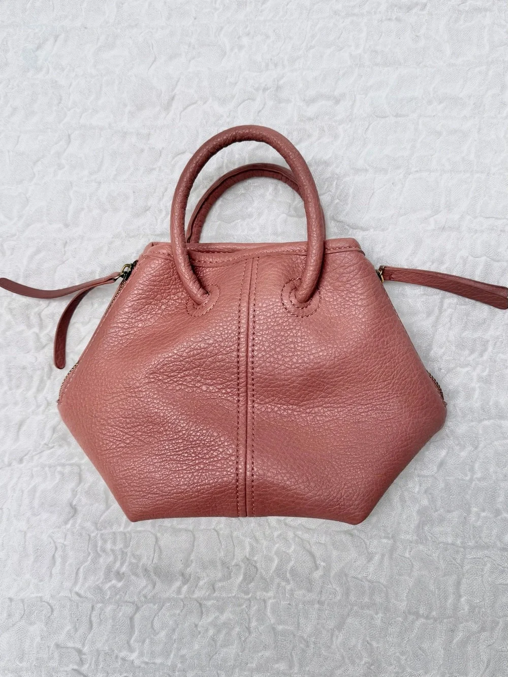 Anthropologie Vegan Leather Mini Bag in a Desert Rose